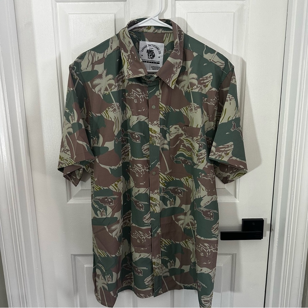 Men's Camouflage Button Down Shirt